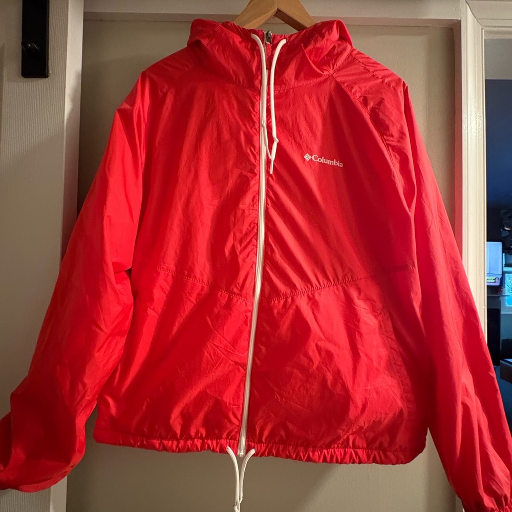 Columbia Bright Red Hooded Jacket